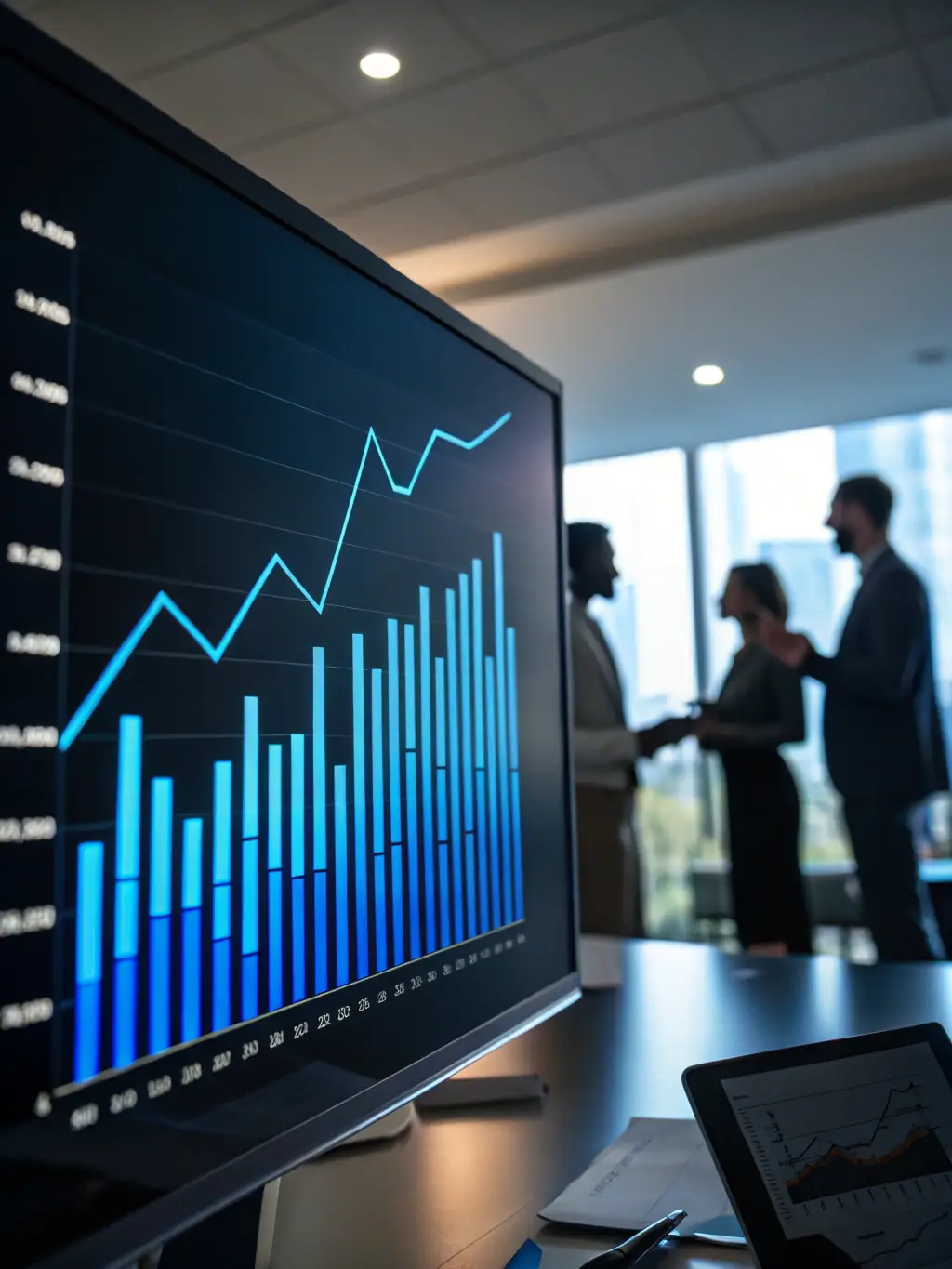 A graph showing consistent growth and risk management, illustrating GWC Equity's commitment to long-term value creation.